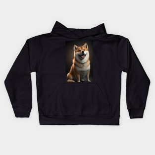 Happy Shiba Inu Dog Kids Hoodie